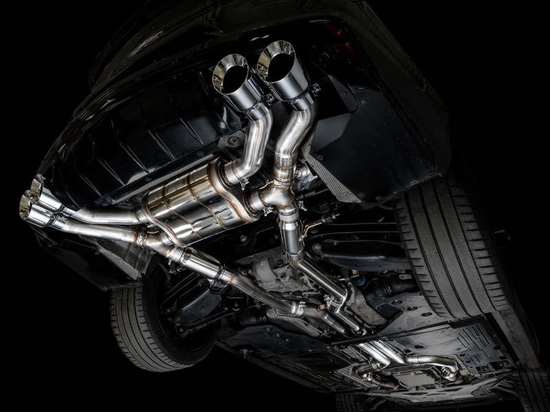 Cadillac CT4-V Blackwing Performance Exhaust - AWE Tuning - SwitchPath, Cat Back - Chrome Silver - `21-`27
